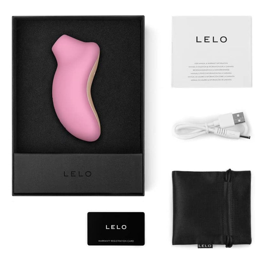 Close-up of the pink Lelo Sona, a smooth silicone clitoral massager, for pleasure.