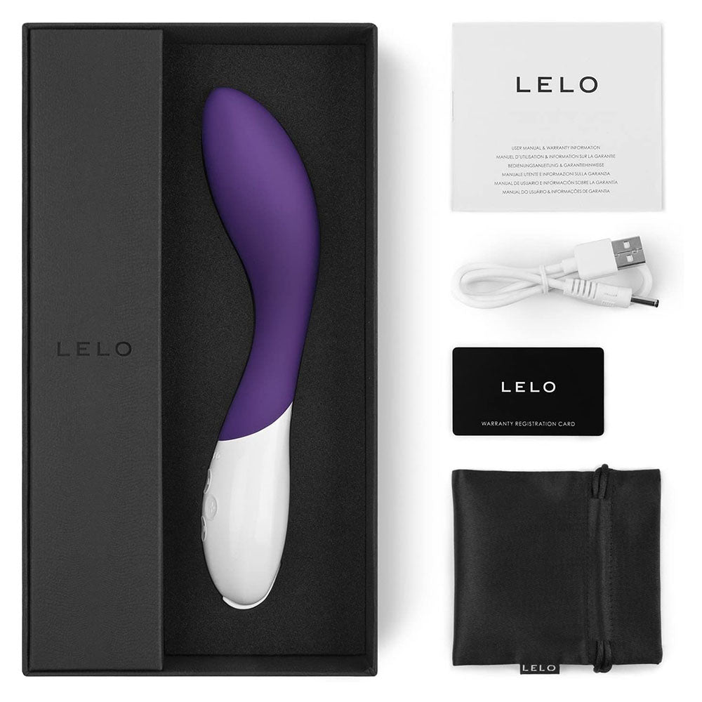 A purple lelo mona 2 g-spot massager, a vibrator designed for internal pleasure.