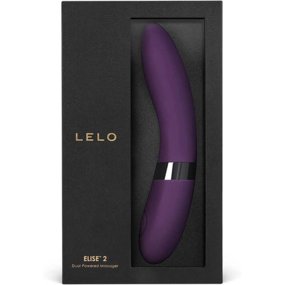 Plum-coloured, smooth silicone clitoral vibrator from Lelo, designed for internal and external pleasure.