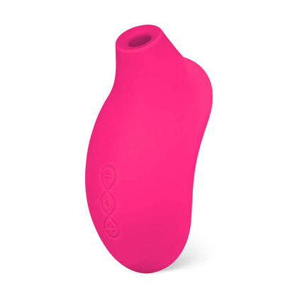 Close-up on a cerise Lelo Sona Cruise 2, a smooth, waterproof vibrator for clitoral stimulation.