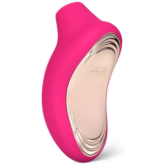 Close-up on the Lelo Sona Cruise 2 vibrator in a vibrant cerise pink silicone.