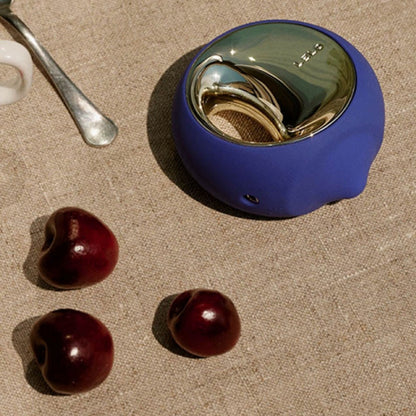 Deep midnight blue oral sex stimulator, the Lelo Ora 3, for delightful pleasure.