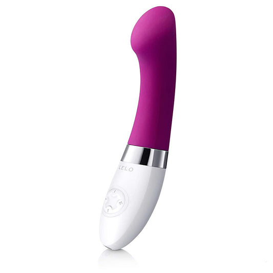 Deep rose-coloured g-spot vibrator from Lelo, designed for internal pleasure with a smooth finish.