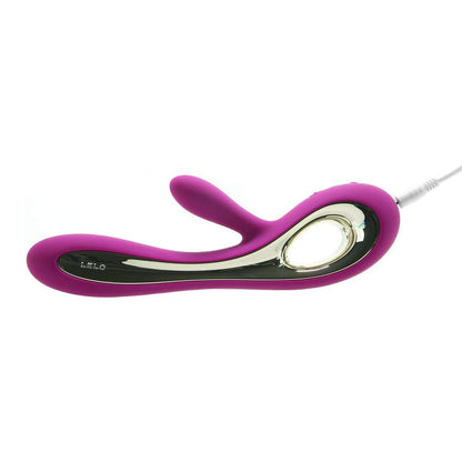 Deep rose Lelo Soraya 2 dual rabbit vibrator for enhanced pleasure and intimate moments.