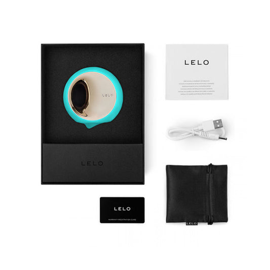 Close-up of the Lelo Ora 3 Aqua, a sleek pleasure object for oral stimulation.