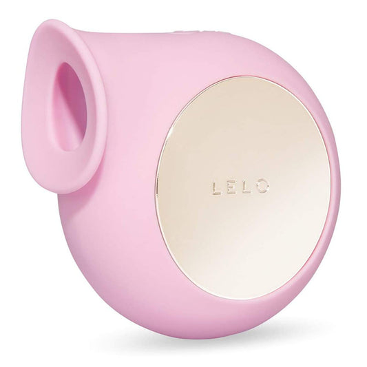 A pink, sleek clitoral massager by lelo, designed with sonic wave technology for pleasure.