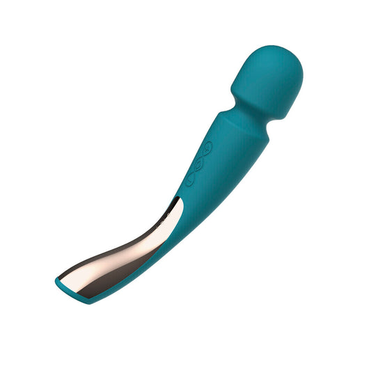Ocean blue lelo smart wand 2 massager; sleek, ergonomic design for personal pleasure and wellbeing.