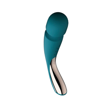 Ocean blue lelo smart wand 2 med, a sleek, body-safe silicone personal massager.