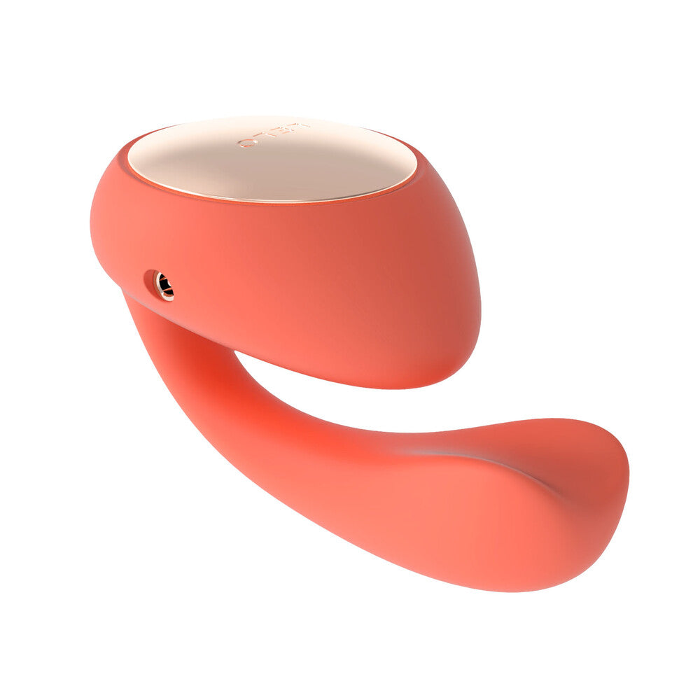 Coral-coloured lelo ida wave g-spot massager with smooth, body-safe silicone finish, ideal for intimate use.