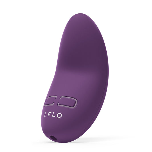 Dark plum Lelo Lily 3, a small and smooth personal massager for clitoral stimulation.