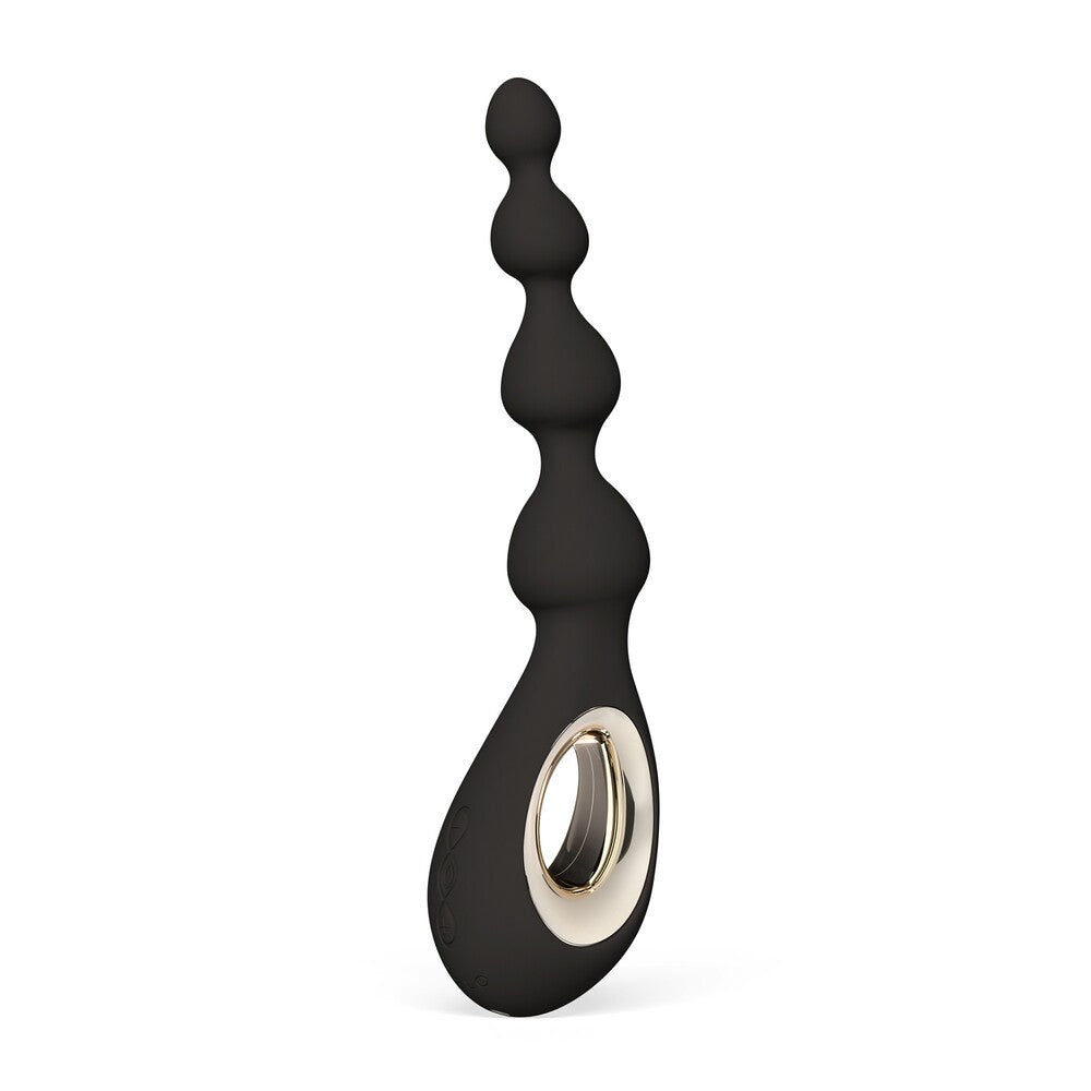 Black lelo soraya anal beads massager, a sensual toy for intimate pleasure.