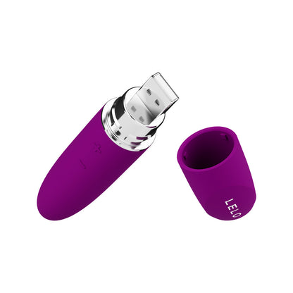 Lelo Mia 3 deep rose lipstick vibrator; a small, luxury pleasure product.