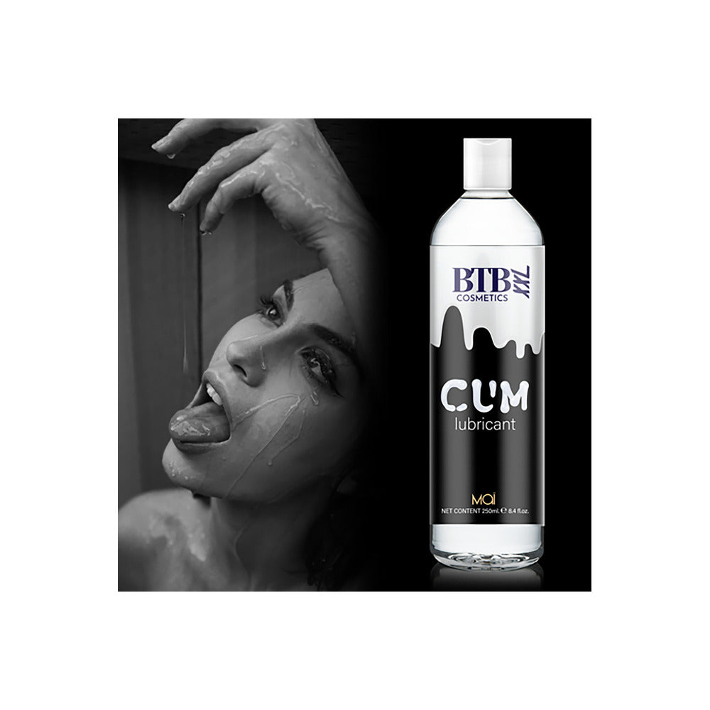 Love Kinx BTB XXL cum lubricant in a clear bottle, 250ml size, for intimate use.