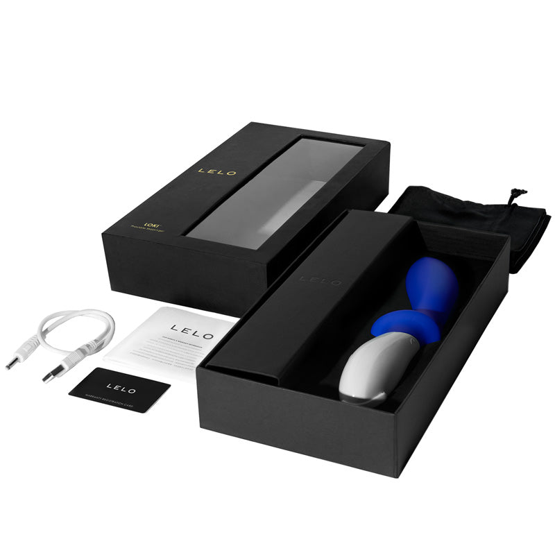 Blue lelo loki prostate massager, a sleek and luxurious personal pleasure device.