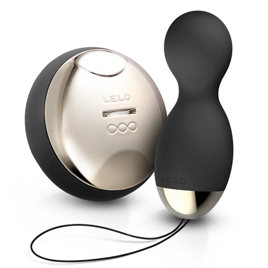 Black lelo hula beads, a weighted sensual sex toy for pelvic floor exercise