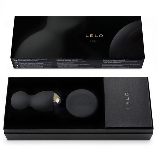 A set of black lelo hula beads, smooth and sleek, designed for pelvic floor exercise.