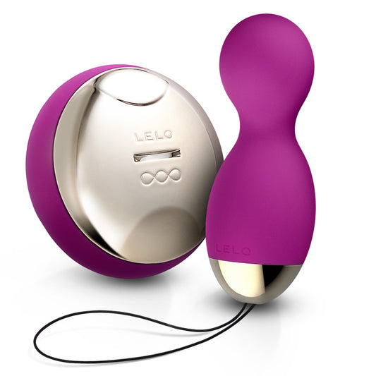 Purple lelo hula beads for pelvic floor exercise, offering a smooth, discreet design.