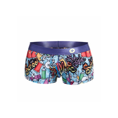 Male Basics hipster trunks, snug-fitting men's underwear in a dark colour, comfortable and supportive.