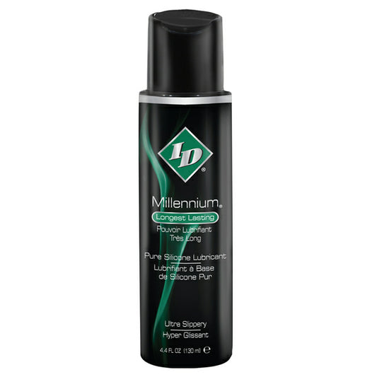 ID Millennium lubricant, a clear, long-lasting personal lubricant in a squeeze bottle, 4.4 oz size.