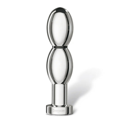 MyStim oh thello e-stim dildo, crafted from aluminium with a sleek, metallic finish for electro sex play.
