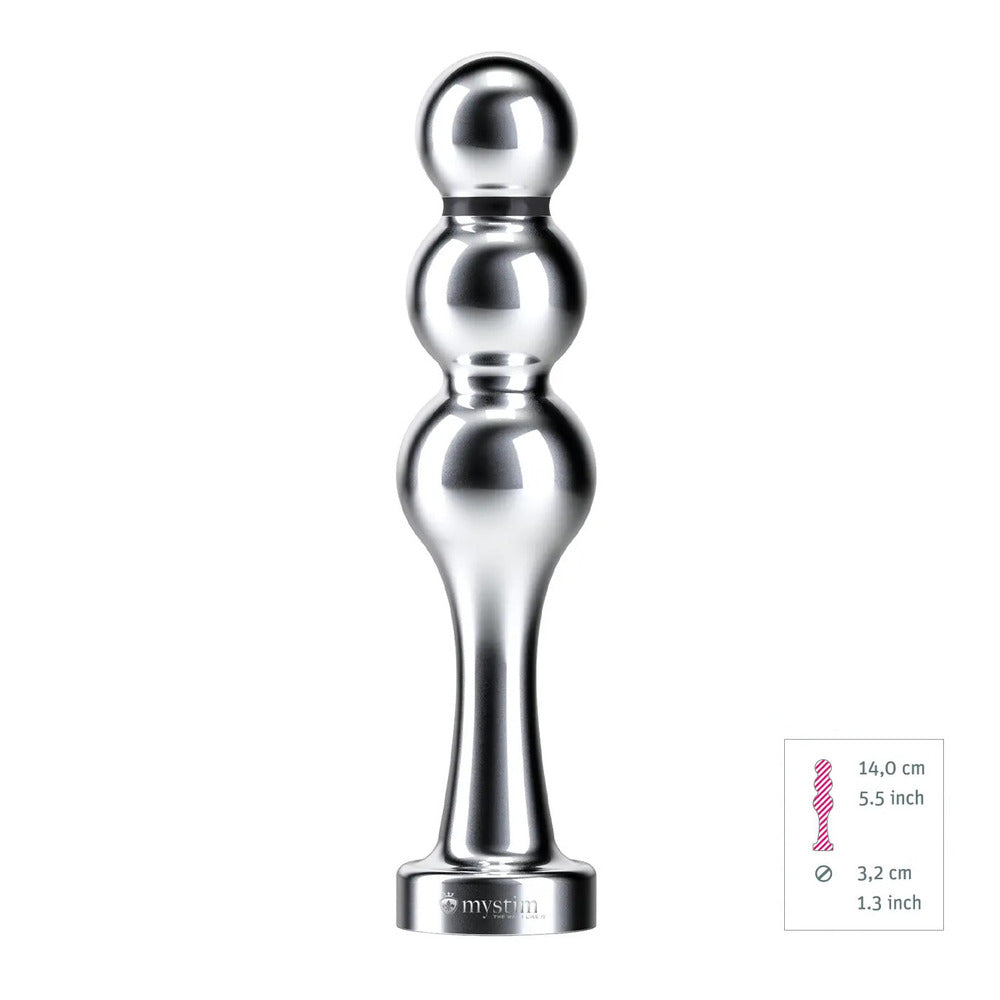 Bold Boris e-stim dildo for electro sex stimulation, shown in a sleek, dark finish.