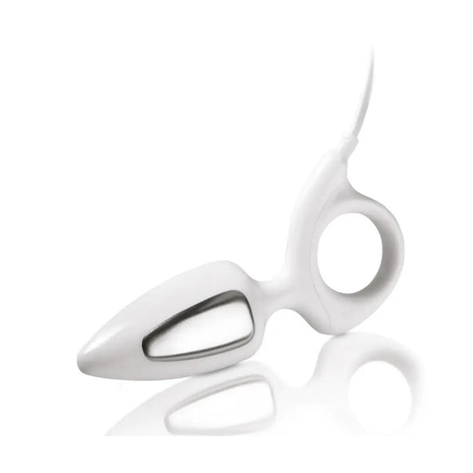 MyStim Romeo probe, designed for anal and vaginal electro sex stimulation, silver finish.