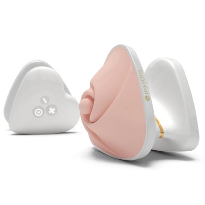 The Mystim Hearts Desire clitoral stimulator, a smooth purple vibrator for intimate pleasure.