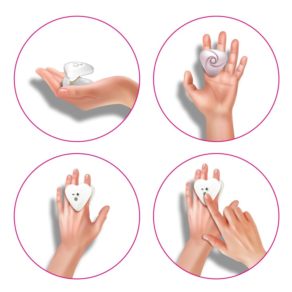 MyStim Hearts Desire clitoral stimulator, heart-shaped vibrator in a soft, smooth finish for pleasure.