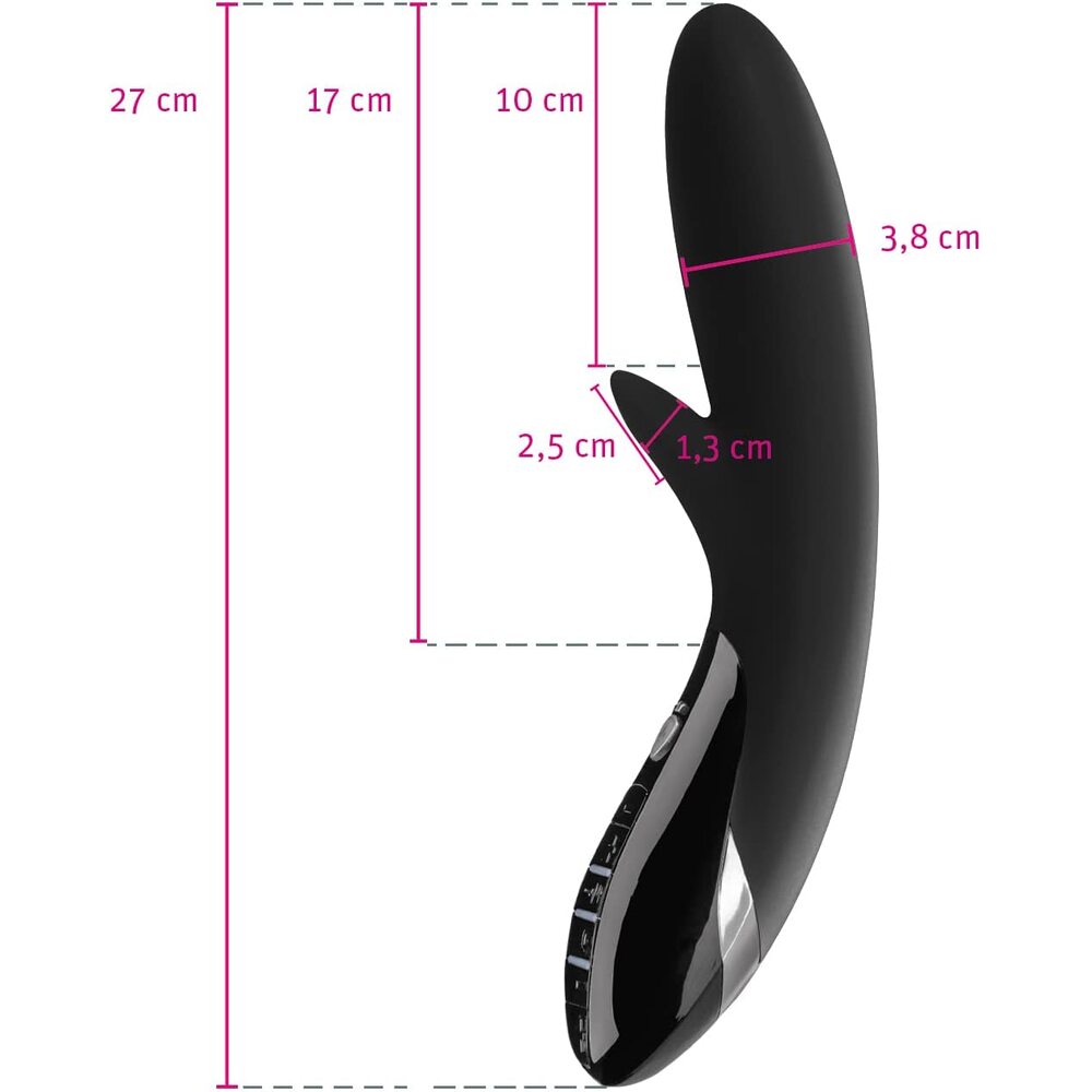 The MyStim Daring Danny estim vibrator: a sleek, silver electro-sex stimulation device.