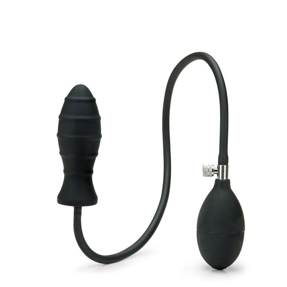 me you us inflatable anal plug, silver colour, smooth finish, part of anal inflatables range.