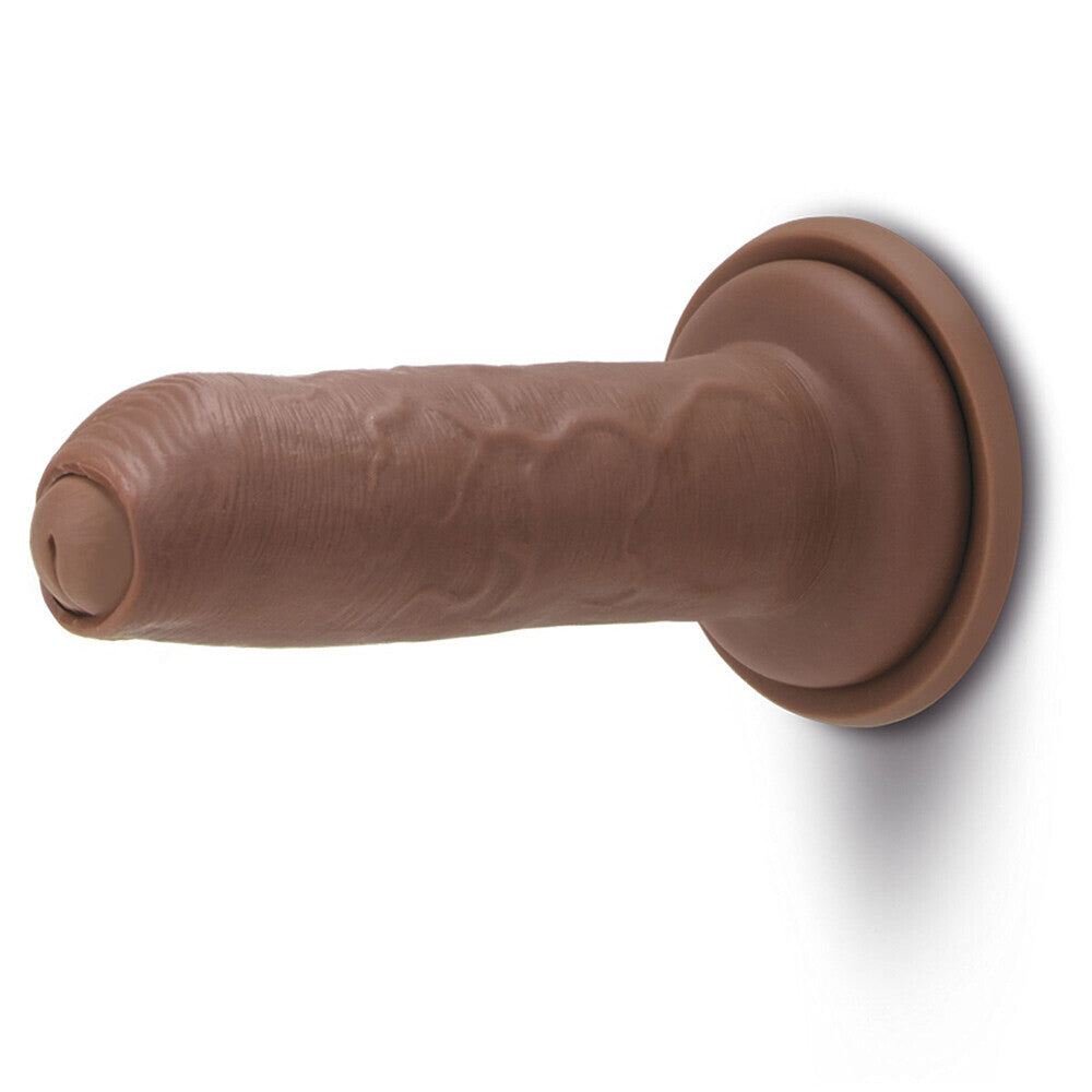 Me You Us uncut ultra cock 6 inch dildo in a flesh brown colour.