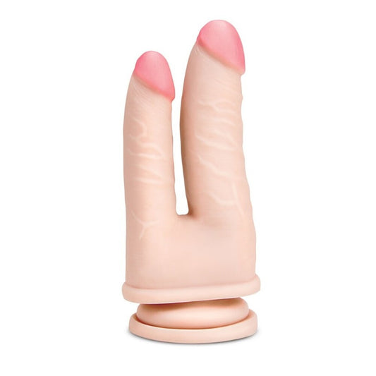 Six-inch double dildo, perfect for shared pleasure, in a smooth, skin-safe material.