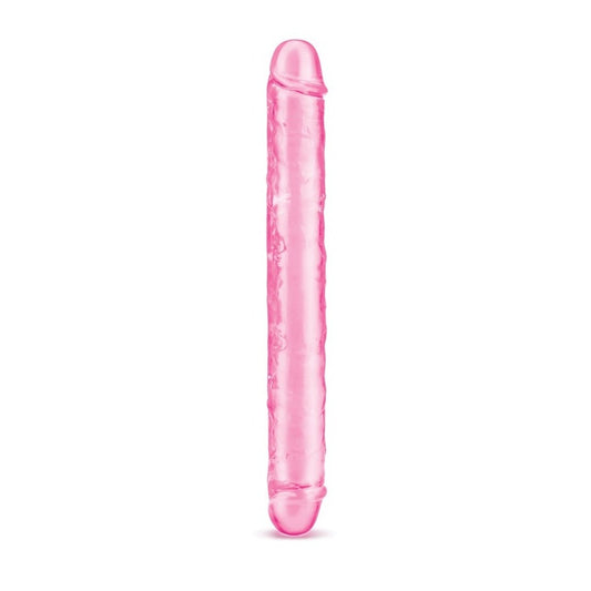 me you us ultra double dildo in pink, a dual-ended sex toy for couples.