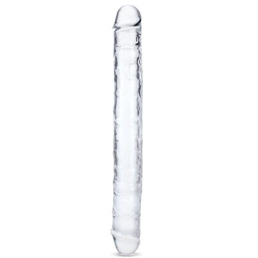 Me You Us ultra double dildo, 15 inches long, realistic skin tone, for shared pleasure.