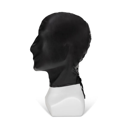 Me You Us full coverage hood, likely for wearing as a mask, fabric design.