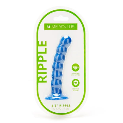 Me You Us ripple g-spot peg dildo, 5.5 inch, made for strap-ons.
