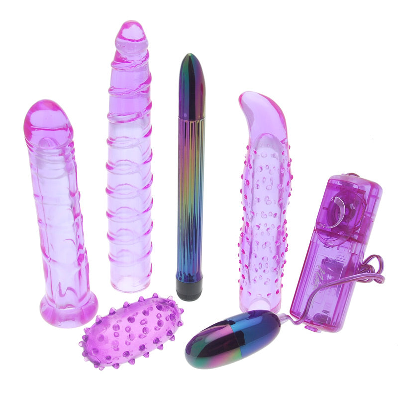 A purple sex kit from Nasswalk Toys, part of the Carnal Collection; for adult play.