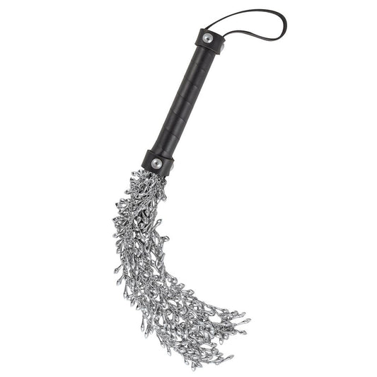 Ultimate studded iron chain whip, a dominant submissive toy from Nasswalk Toys.