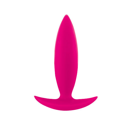 Small pink butt plug with a spades design, made by ns novelties.