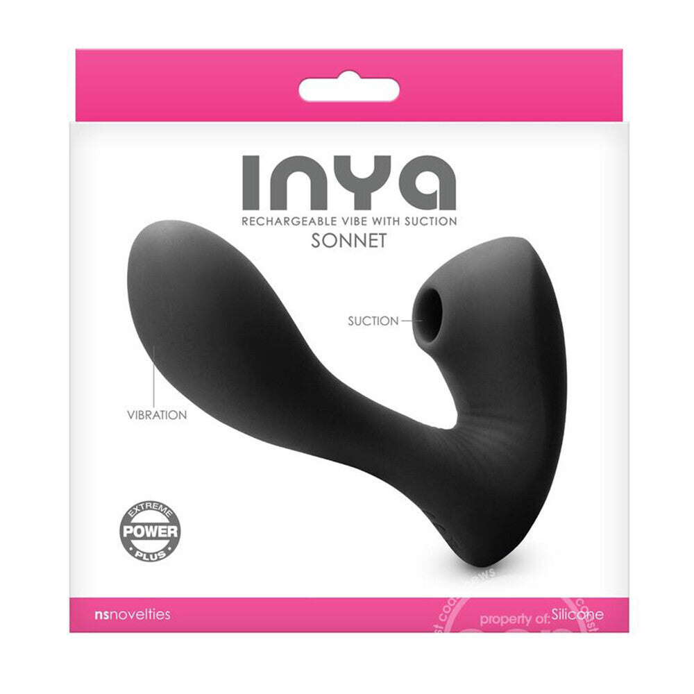 Rechargeable purple vibrator with a curved tip for clitoral stimulation, made by ns novelties.