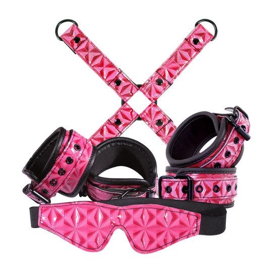 Pink sinful bondage kit by ns novelties, restraints for adults, providing playful fun.