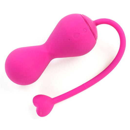 OhMiBod Lovelife Krush kegel exerciser in pink silicone for pelvic floor training.