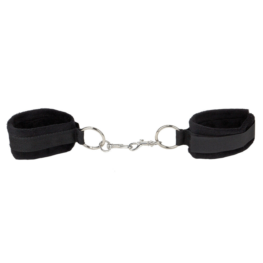 Shots Toys ouch black velcro restraints, cuffs for both hands and ankles.