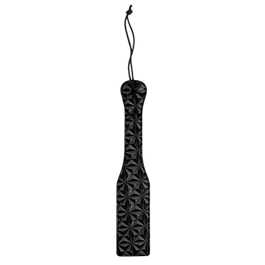 shots toys ouch black paddle with a smooth, luxury finish for playful spanking.
