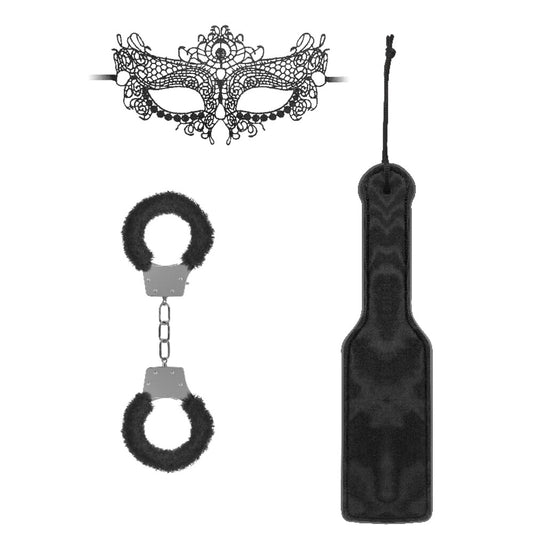 shots toys ouch introductory bondage kit 3, featuring black restraints for beginners