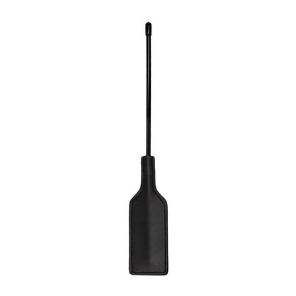 Ouch Small Heart Crop; a black, faux leather whip, perfect for playful teasing.