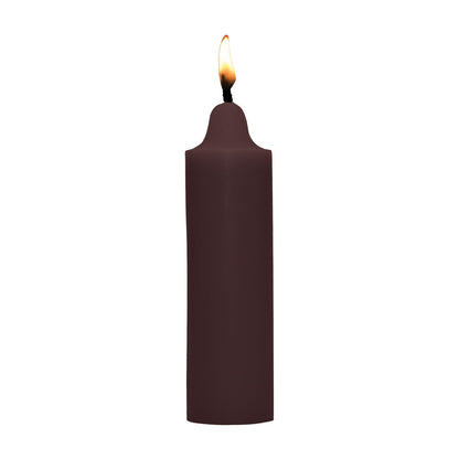 Shots Toys chocolate scented wax play candle for bath and massage, brown wax.