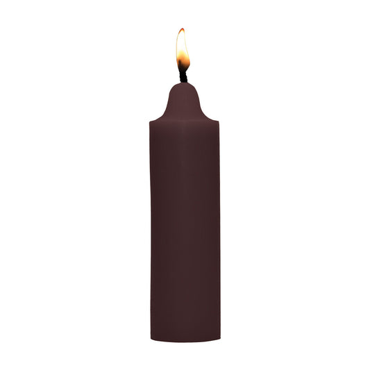 Shots Toys chocolate scented wax play candle for bath and massage, brown wax.