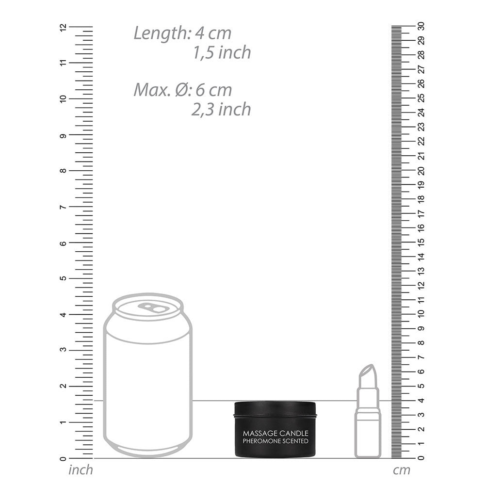 Shots Toys ouch massage candle, a pheromone-scented candle for bath and massage use.