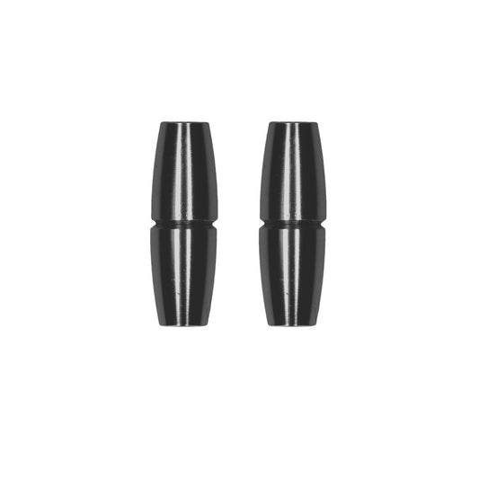 Grey sensual nipple clamps with magnetic cylinders from shots toys for playful experimentation.